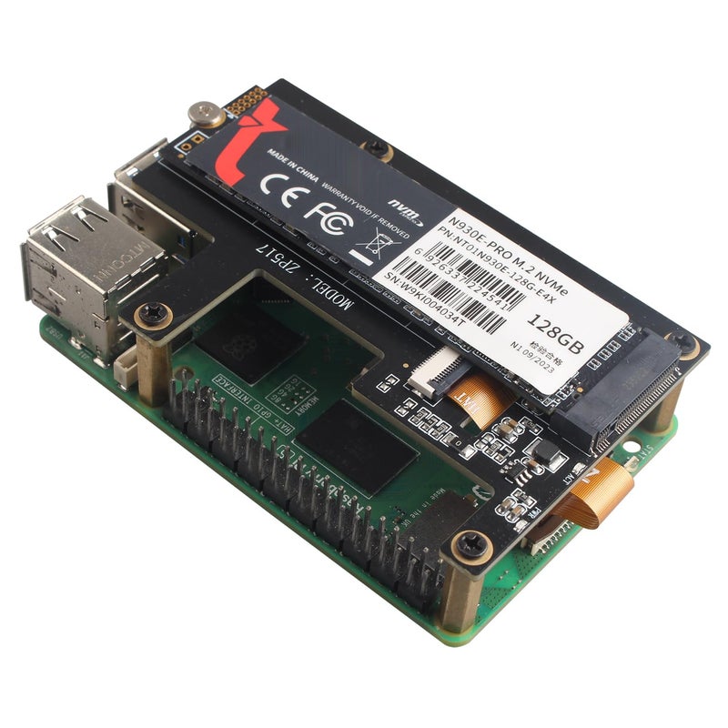 ZDE 6PCS 16Pin 0.5mm Pitch 30mm 50mm 90mm PCIe FPC Flexible Flat Cable Set with 2PCS M.2 SSD Mounting Studs Compatible with Raspberry Pi 5 PCIe to M.2 Key M NVMe SSD Adapter PCIe Peripheral Board - Image 5